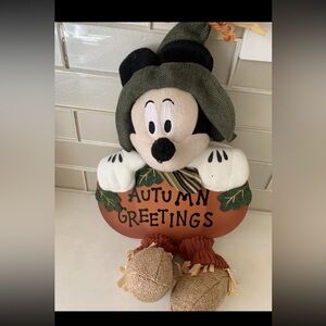 Rare Vintage Dan Dee Plush Scarecrow Mickey Mouse Decor Autumn Disney